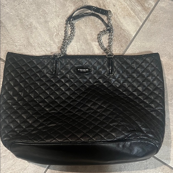 Coach Handbags - Coach Black Quilted Tote Bag